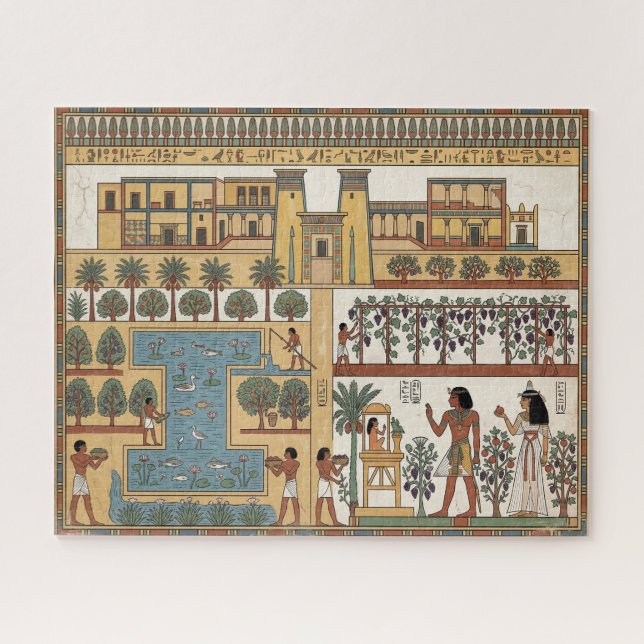 Ancient Egyptian Oasis: Villa & Garden Puzzle (Horizontal)