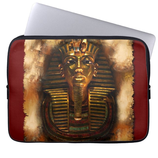 Ancient Egyptian Pharaoh Tutankhamun Laptop Sleeve (Vorderseite)
