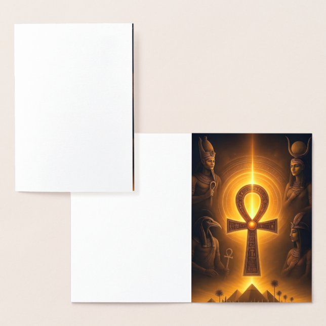 Ancient Egyptian Postcard | Pharaonic Art Design b Folienkarte (Anzeige)