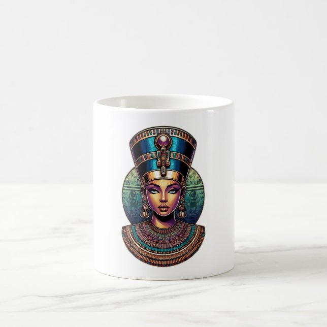 Ancient Egyptian Queen [Nefertari] Kaffeetasse (Mittel)