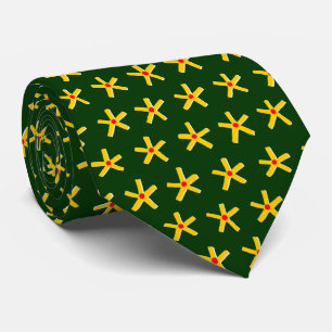Ancient Egyptian Style Star Pattern V2 - Dk Green Krawatte