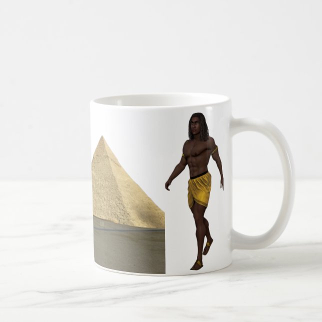 “Ancient Egyptian Warrior Mug | Pyramid of Giza De Kaffeetasse (Rechts)