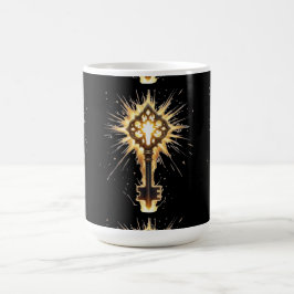 Ancient Fantasy Key with Magical Light – Radiant E Kaffeetasse