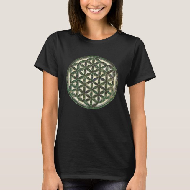 Ancient Flower of Life  Sacred Geometry T-Shirt (Vorderseite)