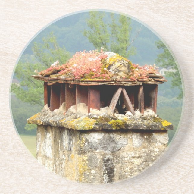 Ancient French Chimney Sandstone Drink Untersetzer (Vorne)