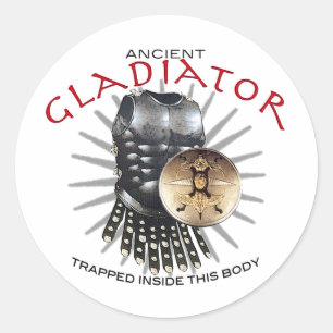 Ancient Gladiator Runder Aufkleber