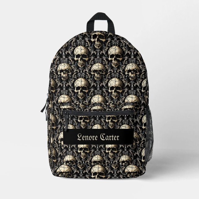 Ancient Goth Skulls Bedruckter Rucksack (Vorderseite)