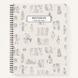 Ancient Greece Classical Greek History Pattern Notizbuch