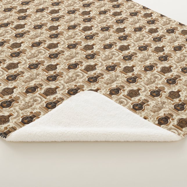 Ancient Greece Toile de Jouy Classic Vases Pattern Sherpadecke (3/4)