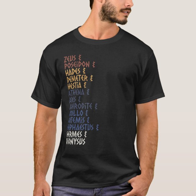 Ancient Greek God and Goddess Greek Mythology Myth T-Shirt (Vorderseite)