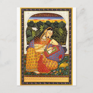 Ancient Indian Mughal Princess Postkarte