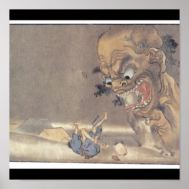 Ancient japan Ghost/Demon Painting Poster (Vorne)