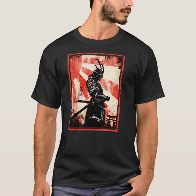 Ancient Japanisch Samurai Bushido Ronin Asian Armo T-Shirt (Vorderseite)