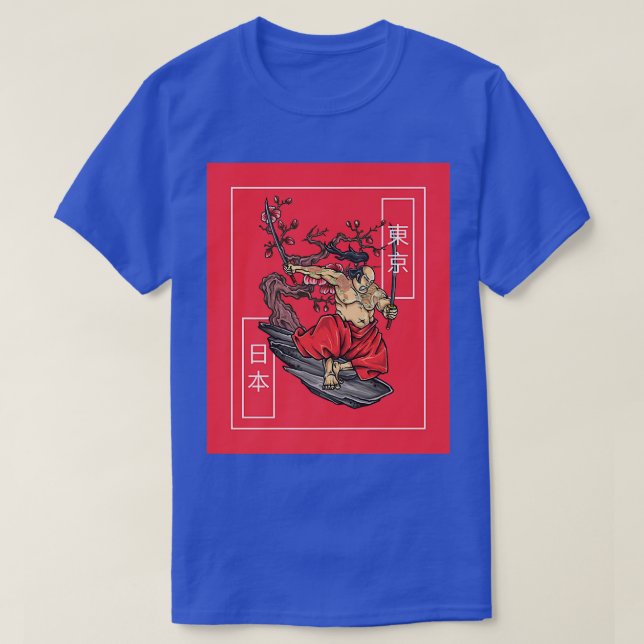 Ancient Japanisch Samurai Warrior Tokyo  T-Shirt (Design vorne)