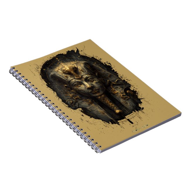 Ancient Malice Egyptian Pharaoh Black Notizblock (Rechte Seite)