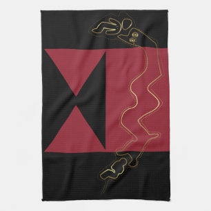 Ancient Man - Tribal Art Geschirrtuch