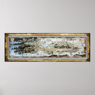 Ancient Mappe von Fairyland Poster