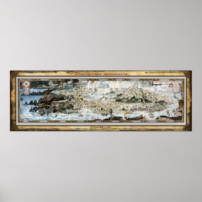 Ancient Mappe von Fairyland Poster (Vorne)