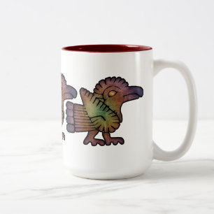 Ancient Mayan Birds Zweifarbige Tasse