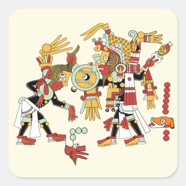 Ancient Mayan Mesoamerican Mexican Art Stickers (Vorderseite)