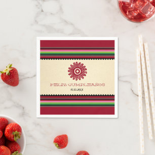 Ancient mexikanische Sun Serape Cinco de Mayo Part Serviette