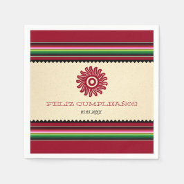 Ancient mexikanische Sun Serape Cinco de Mayo Part Serviette