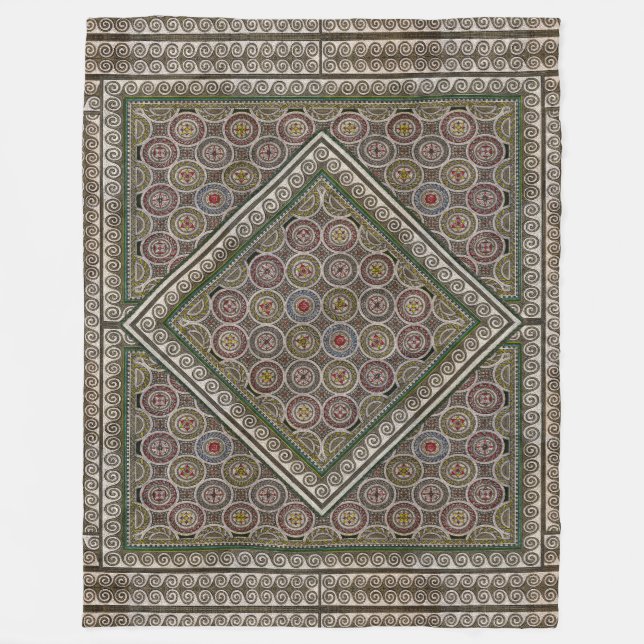 Ancient Mosaic Sherpa Blanket Fleecedecke (Vorderseite)