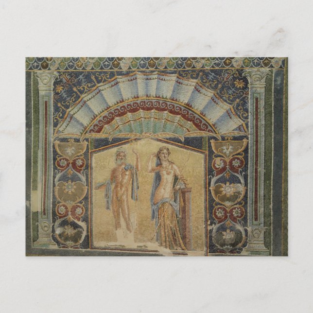 Ancient Mosaics Herculaneum Ruins Italien Postkart Postkarte (Vorderseite)