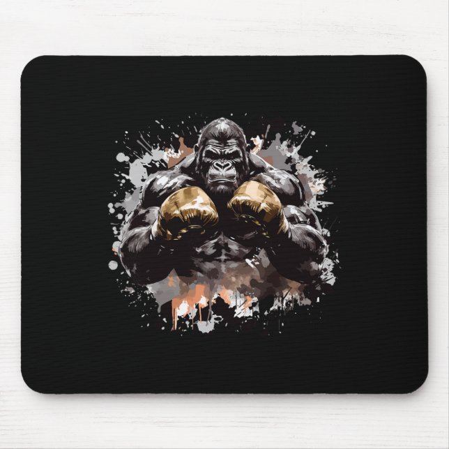 Ancient Motivation Inc Gorilla Boxen Champ Boxer  Mousepad (Vorne)