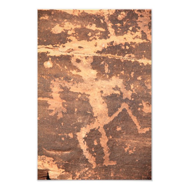 Ancient Native American Zuni Lizardman Petroglyph Fotodruck (Vorne)