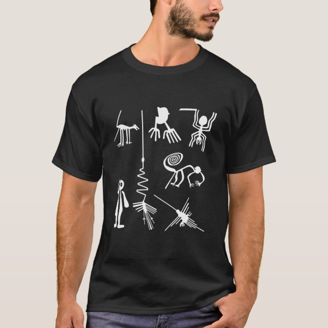 Ancient Nazca Lines Außerirdischen Ufo T-Shirt (Vorderseite)