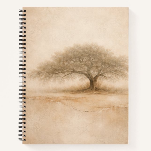 Ancient Oak | Southern Oak Tree Art | Notebook Notizbuch (Vorderseite)