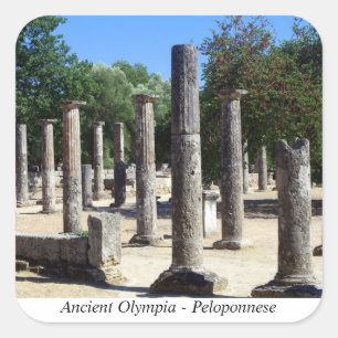 Ancient Olympia - Peloponnese Quadratischer Aufkleber