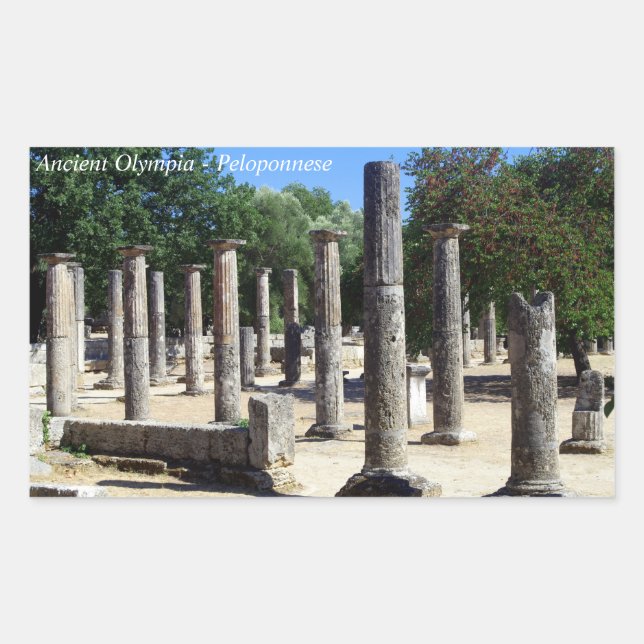Ancient Olympia - Peloponnese Rechteckiger Aufkleber (Vorderseite)