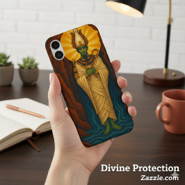 Ancient Osiris Sacred Mystique Gold iPhone 16 Plus Hülle