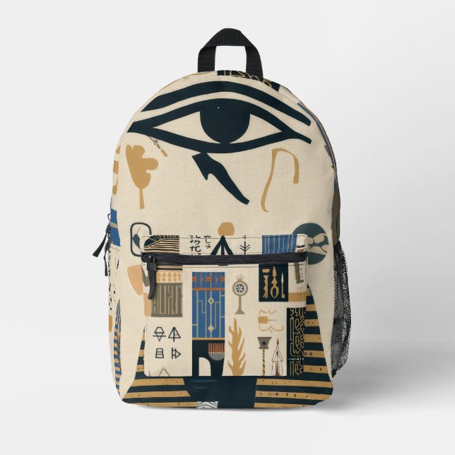 Ancient Print Backpack Bedruckter Rucksack (Vorderseite)