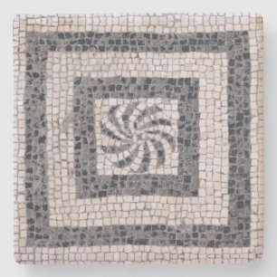 Ancient Roman Mosaic Spiral Steinuntersetzer