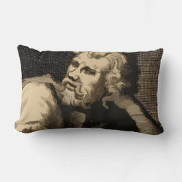 Ancient Roman Mythology Statue Sepia Accent Pillow Lendenkissen