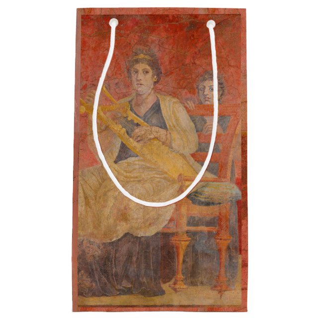 Ancient Roman Pompeii Neighbor Fresco Musical Art Kleine Geschenktüte (Vorderseite)