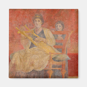 Ancient Roman Pompeii Neighbor Fresco Musical Art Magnet