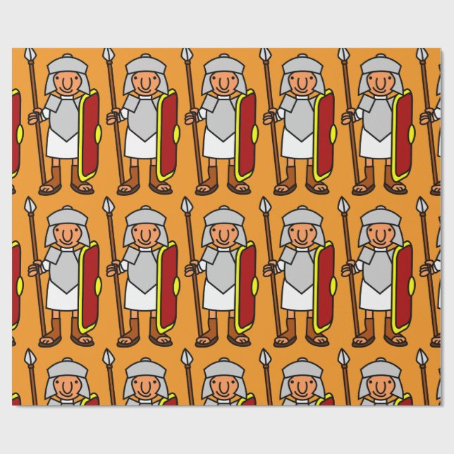 Ancient Rome Fun Roman Soldier   Gift  Geschenkpapier (Flach)