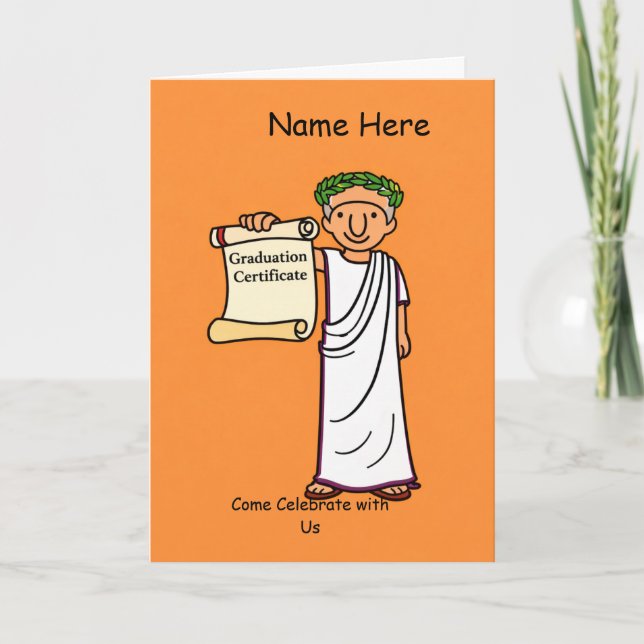 Ancient Rome Graduation Invitation Classical Rome Einladung (Vorderseite)