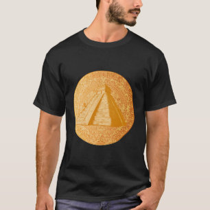 Ancient Sacred Mayan Aztec Kalender Pyramid Geomet T-Shirt