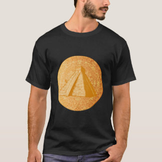 Ancient Sacred Mayan Aztec Kalender Pyramid Geomet T-Shirt