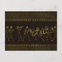 Ancient Sparta Greece-Szene auf griechischem Muste