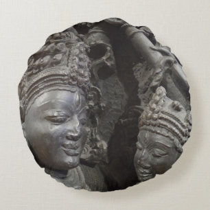 Ancient Statue Round Pillow Rundes Kissen