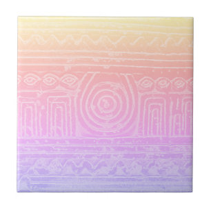 Ancient Sumerian Mesopotamian Muster Pink Filter Fliese