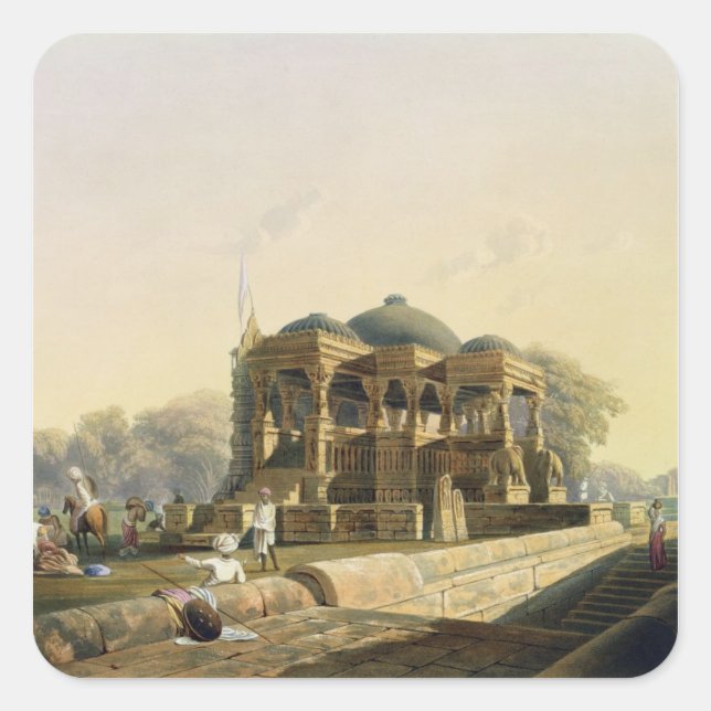 Ancient Temple at Hulwud, from Volume I of 'Scener Quadratischer Aufkleber (Vorderseite)