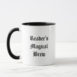 Ancient Text Black & White Reader Tasse