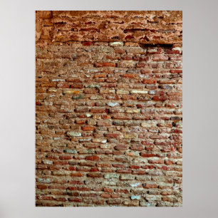 Ancient Textured Brick Wall Lal Killa indiziert Poster